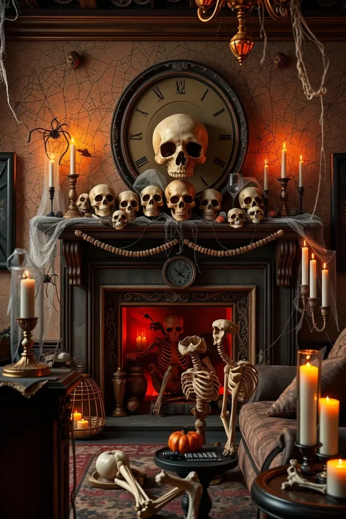 64 Halloween Mantle Ideas 2025 to Inspire Your Spooky Fireplace Styling