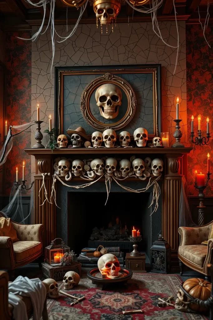 64 Halloween Mantle Ideas 2025 to Inspire Your Spooky Fireplace Styling
