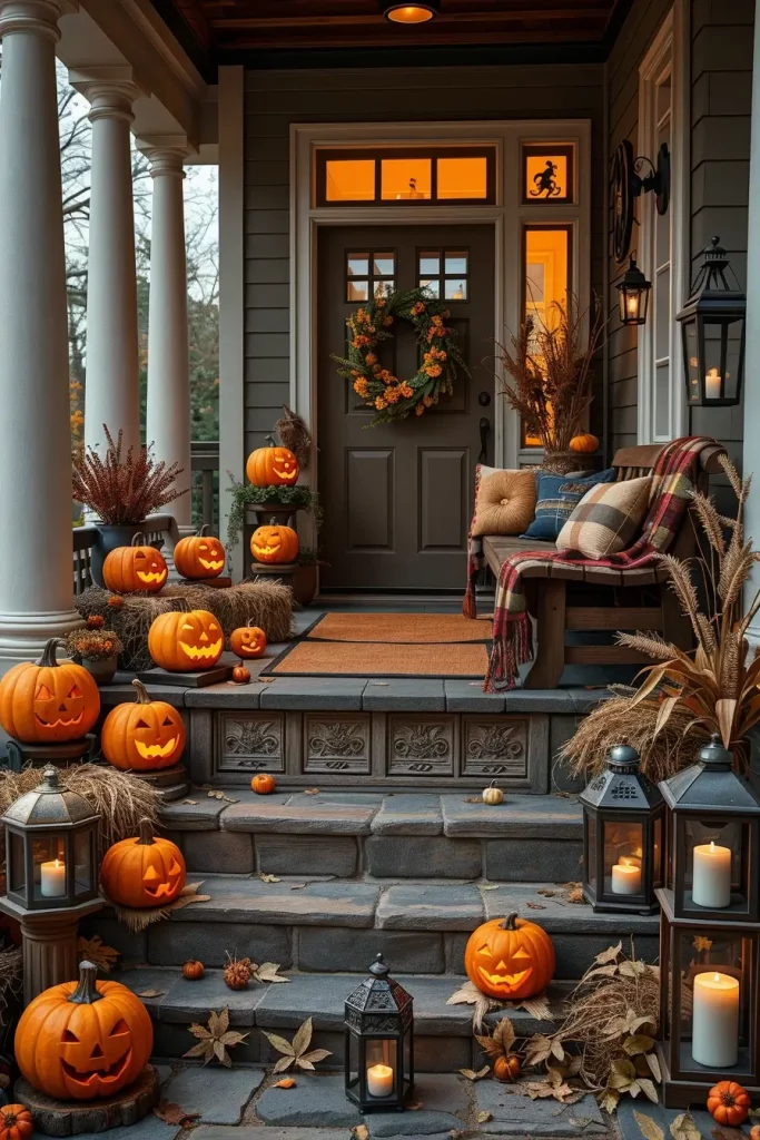 64 Halloween Front Porch Decor Ideas 2025 That Will Wow Trick-or-Treaters