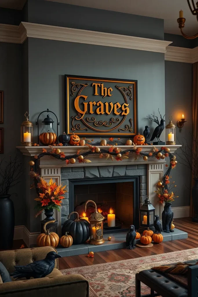 64 Halloween Mantle Ideas 2025 to Inspire Your Spooky Fireplace Styling