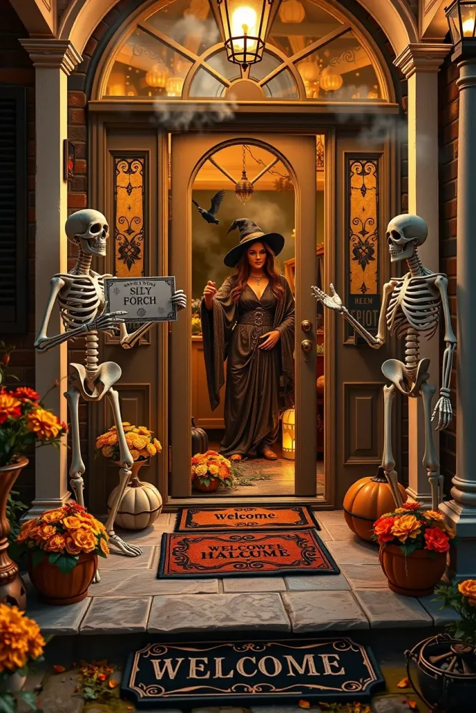 64 Halloween Front Porch Decor Ideas 2025 That Will Wow Trick-or-Treaters