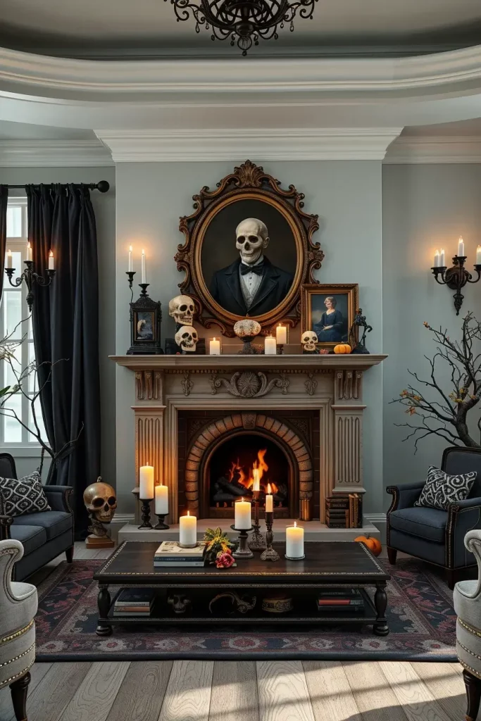 64 Halloween Mantle Ideas 2025 to Inspire Your Spooky Fireplace Styling