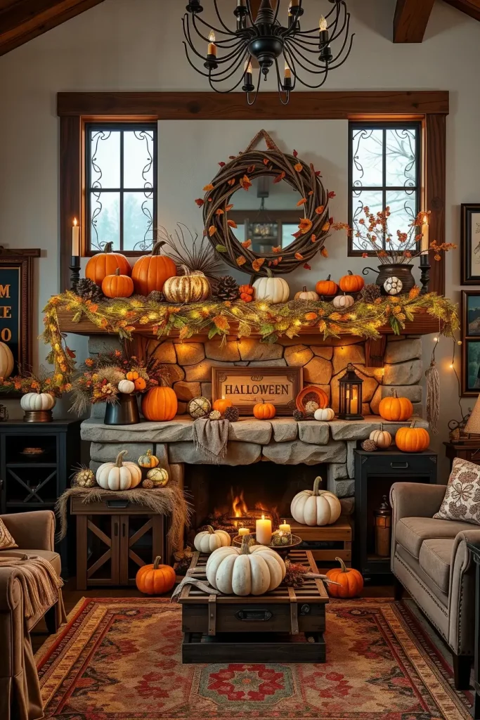 64 Halloween Mantle Ideas 2025 to Inspire Your Spooky Fireplace Styling