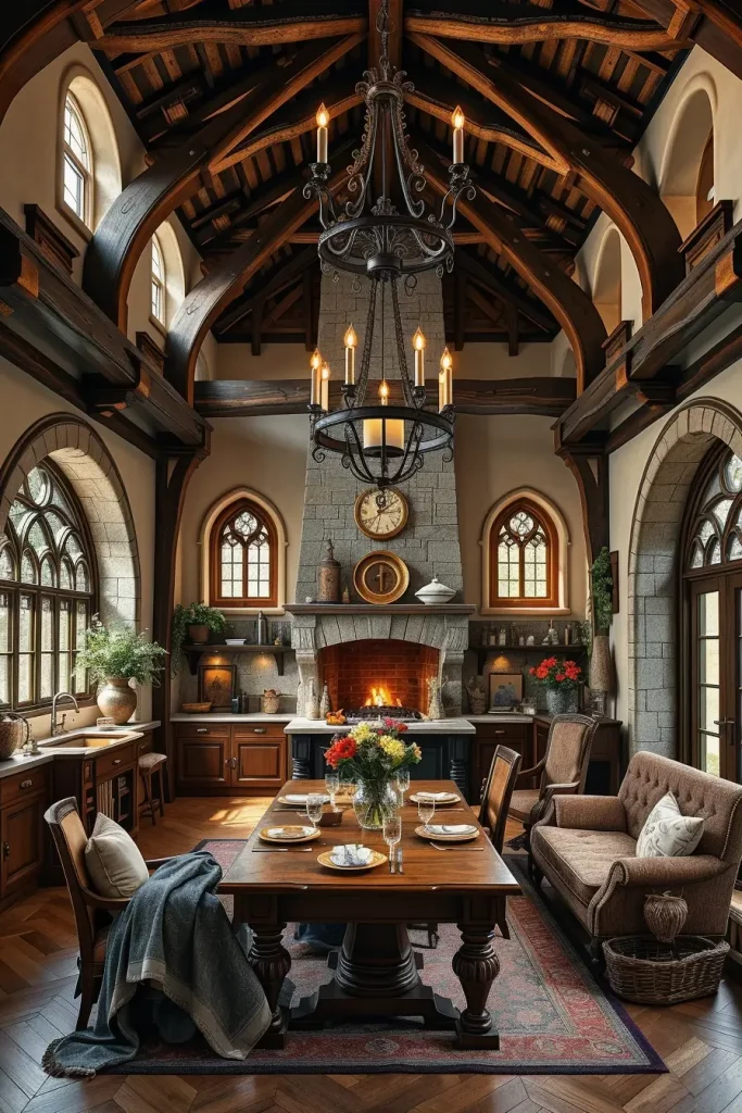 63 Castlecore Kitchen and Dining Room Inspiration Ideas for Timeless Medieval Elegance