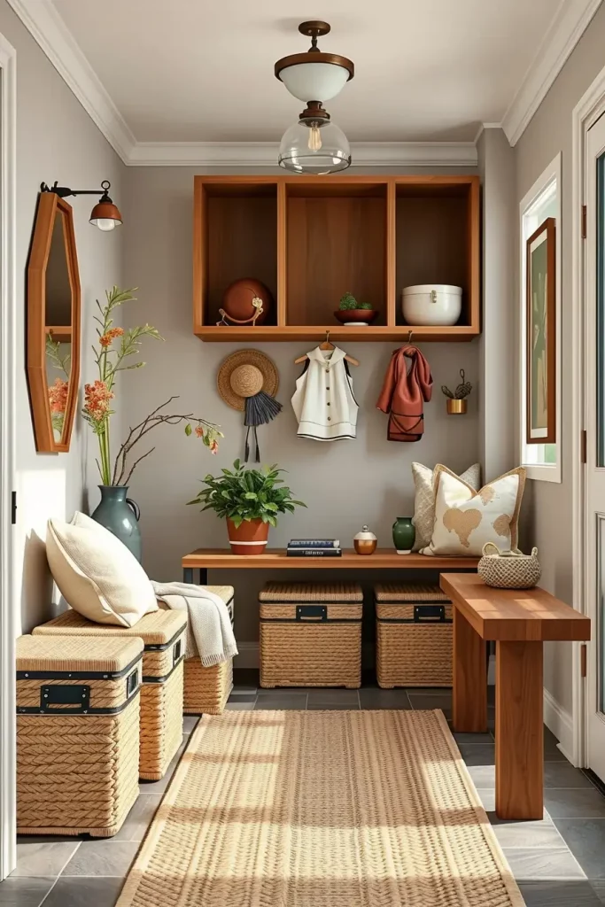 65 Earthy Hallway Styling Tips to Create a Warm and Natural Entryway