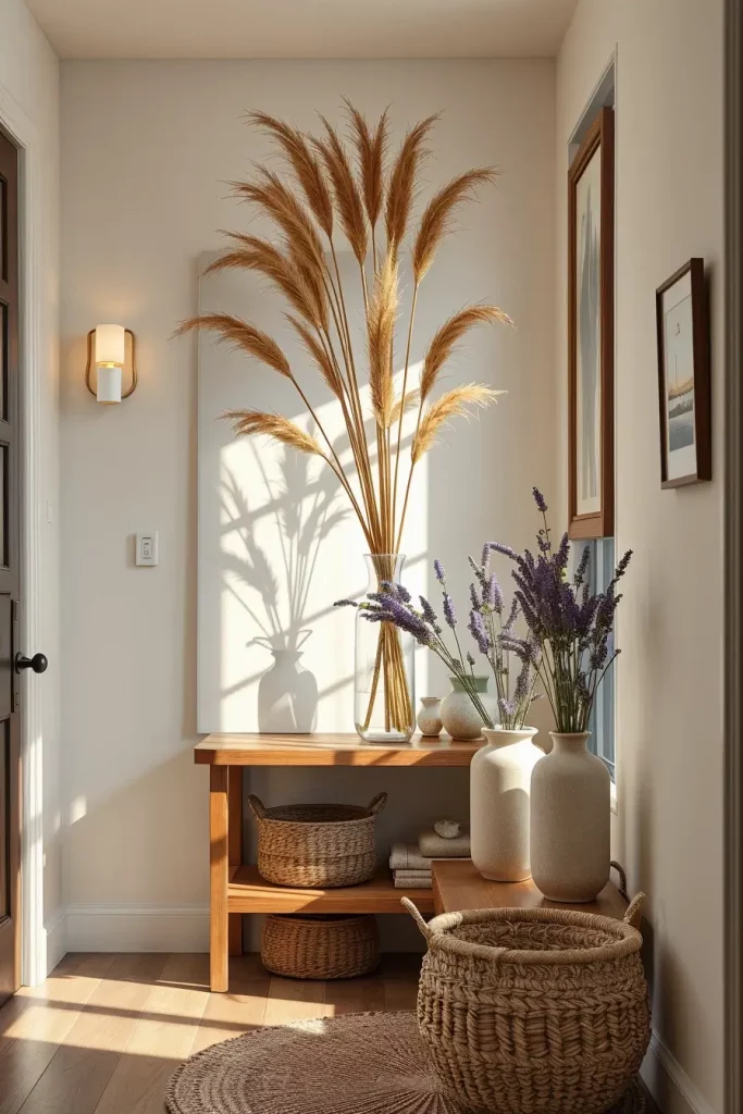 65 Earthy Hallway Styling Tips to Create a Warm and Natural Entryway