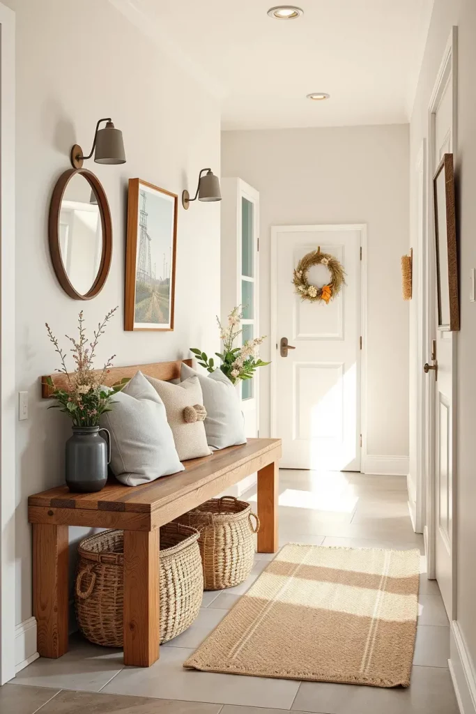 65 Earthy Hallway Styling Tips to Create a Warm and Natural Entryway