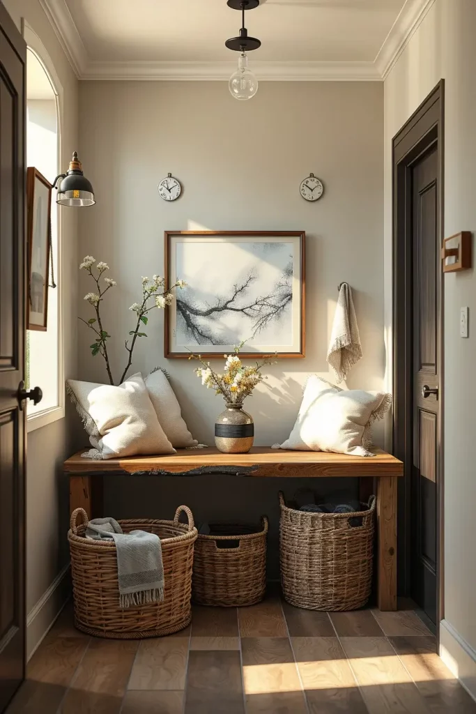 65 Earthy Hallway Styling Tips to Create a Warm and Natural Entryway