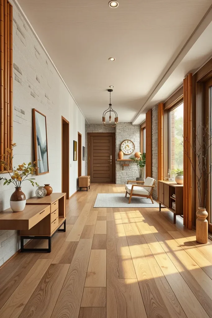 62 Modern Hallway Design With Natural Materials: Stylish Ideas for a Timeless Home