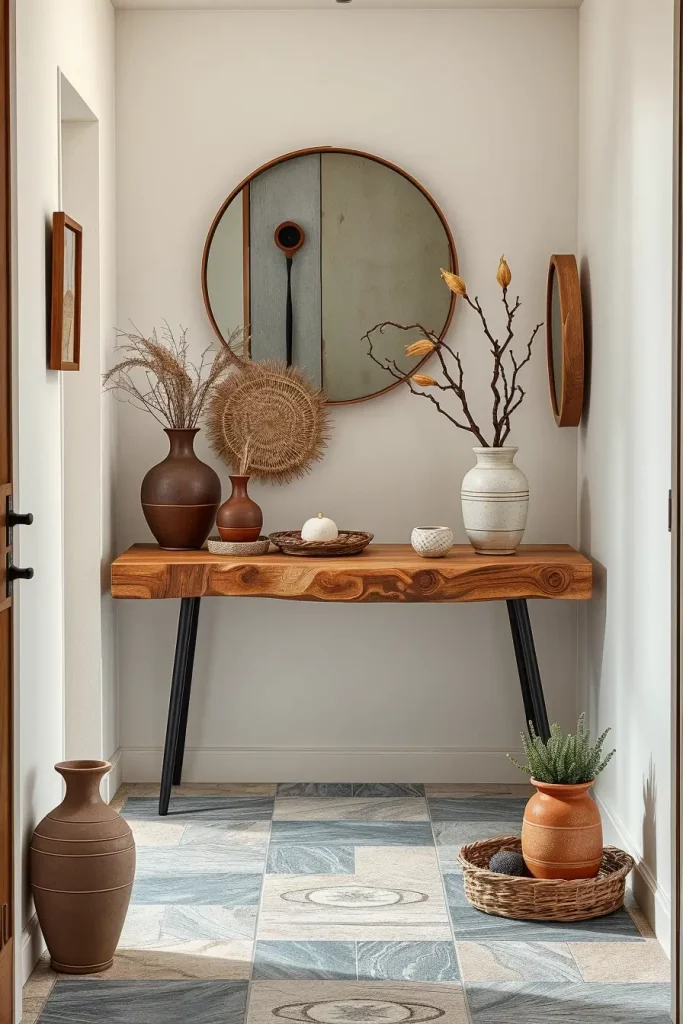 65 Earthy Hallway Styling Tips to Create a Warm and Natural Entryway