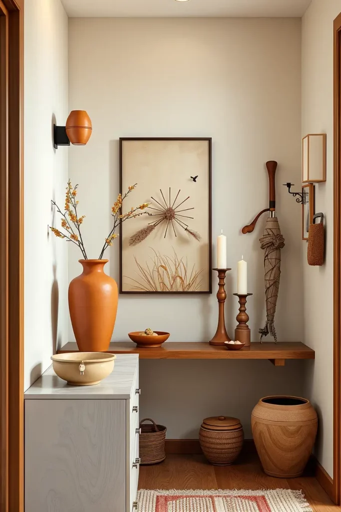 65 Earthy Hallway Styling Tips to Create a Warm and Natural Entryway