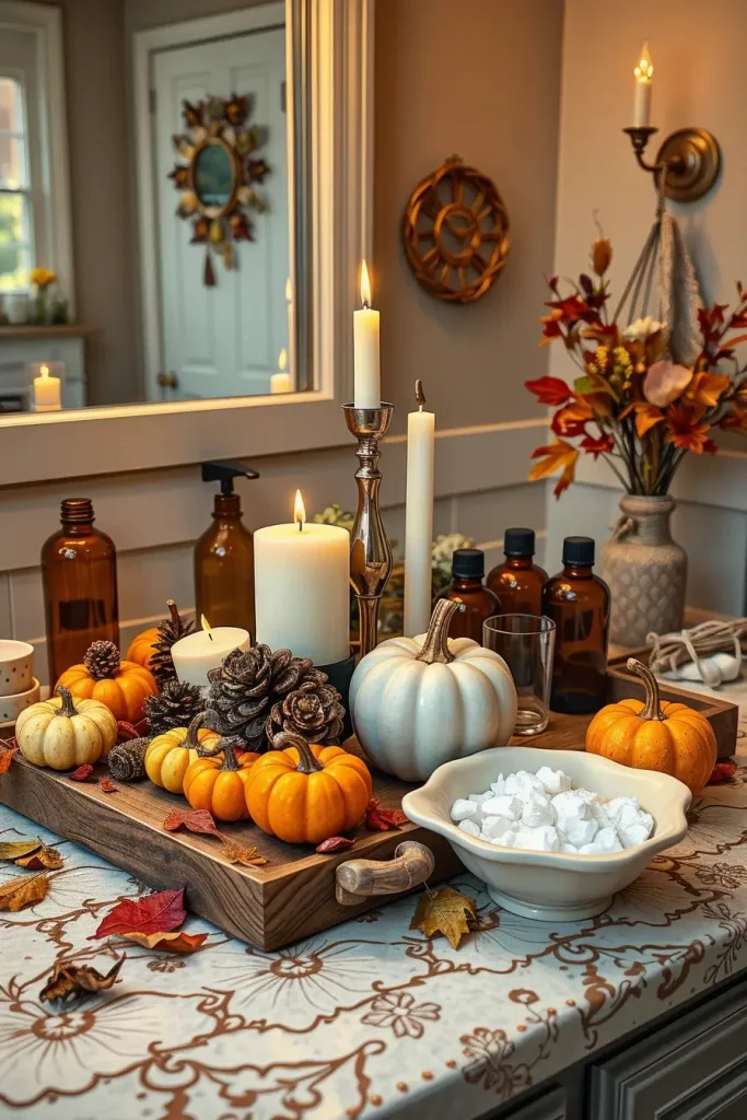 64 Rustic Bathroom Fall Makeover Ideas for a Cozy Seasonal Refresh