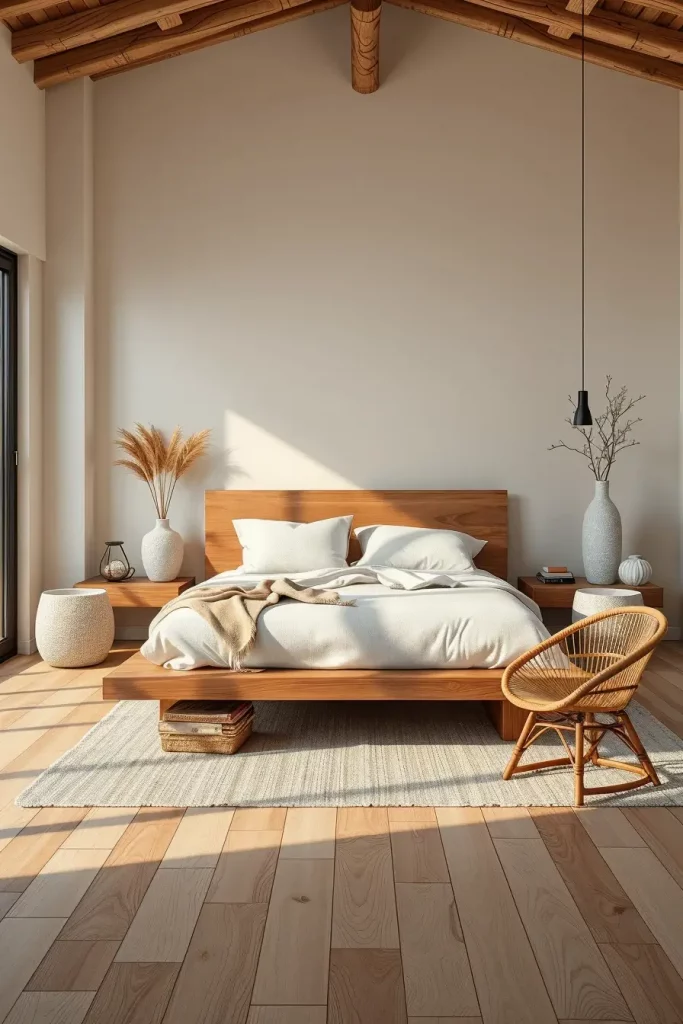 62 Modern Bedroom Design With Natural Materials for a Cozy and Stylish Space