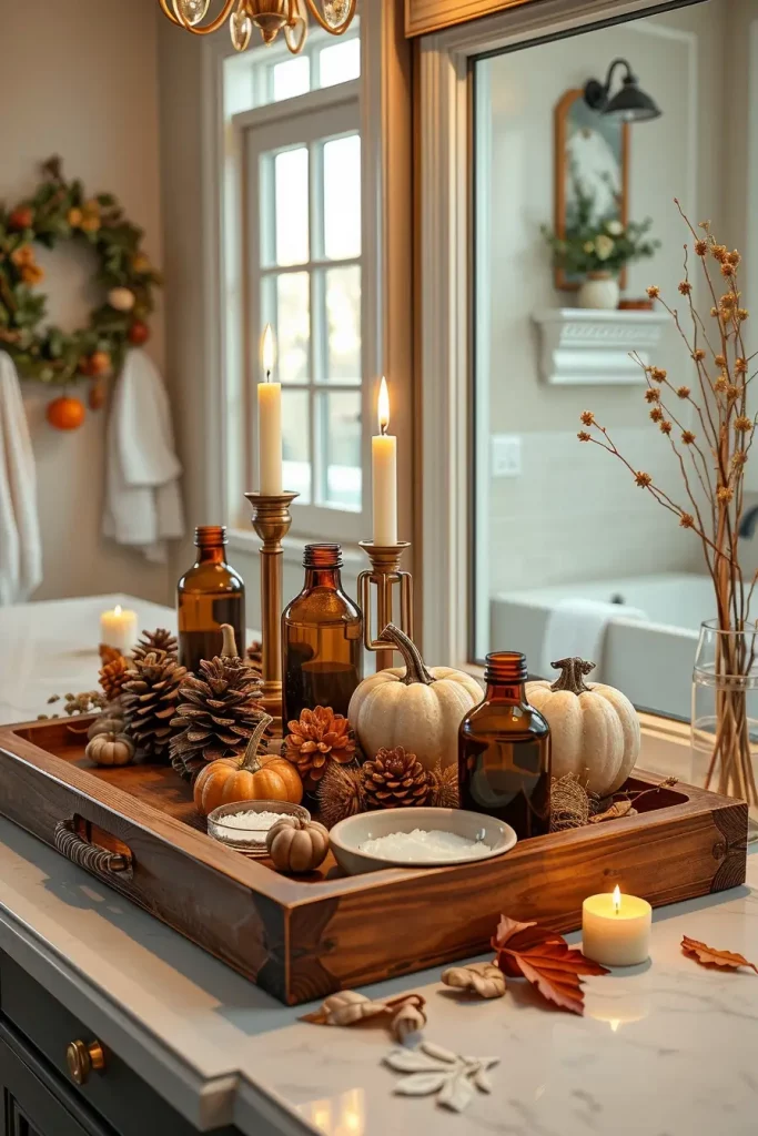 64 Rustic Bathroom Fall Makeover Ideas for a Cozy Seasonal Refresh