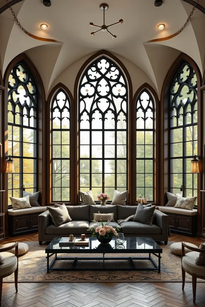 64 Gothic Living Room Arches and Windows: Elegant Design Ideas