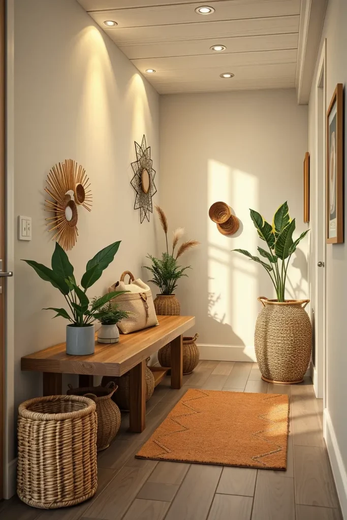 65 Earthy Hallway Styling Tips to Create a Warm and Natural Entryway