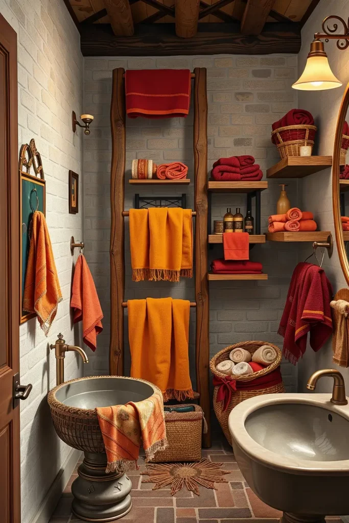 64 Rustic Bathroom Fall Makeover Ideas for a Cozy Seasonal Refresh