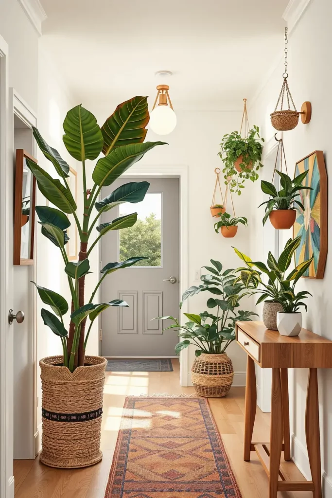 65 Earthy Hallway Styling Tips to Create a Warm and Natural Entryway