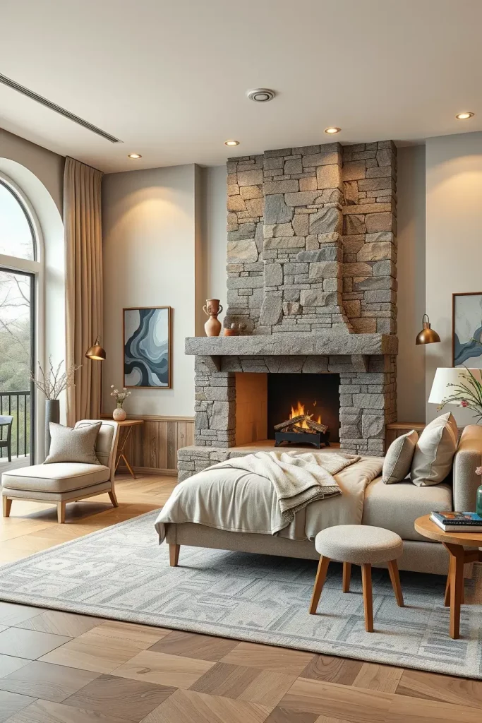 Stone Fireplace Bedroom: Cozy and Modern Design Ideas for Every Style