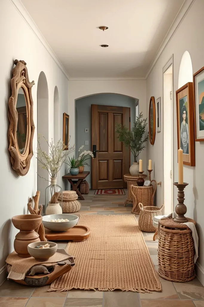 65 Earthy Hallway Styling Tips to Create a Warm and Natural Entryway