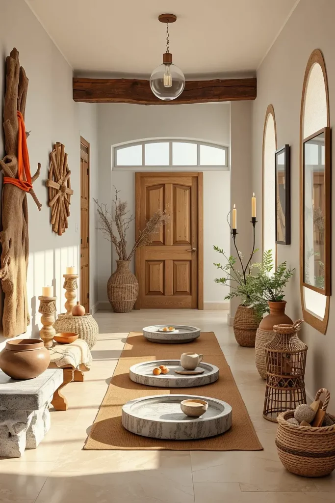 65 Earthy Hallway Styling Tips to Create a Warm and Natural Entryway