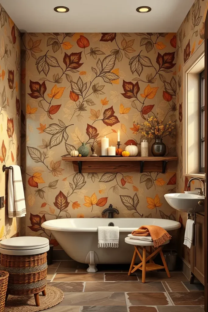 64 Rustic Bathroom Fall Makeover Ideas for a Cozy Seasonal Refresh