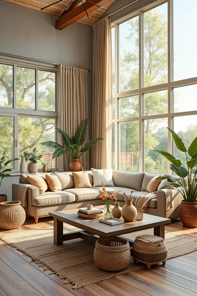 64 Earth-Tone Living Room Ideas for a Warm and Natural Home