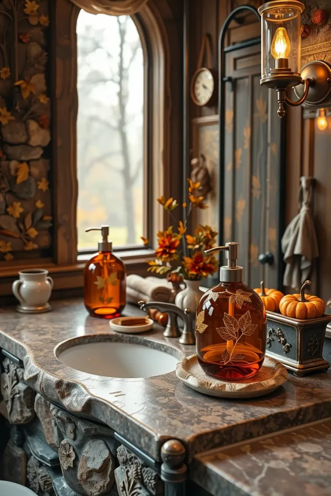 64 Rustic Bathroom Fall Makeover Ideas for a Cozy Seasonal Refresh