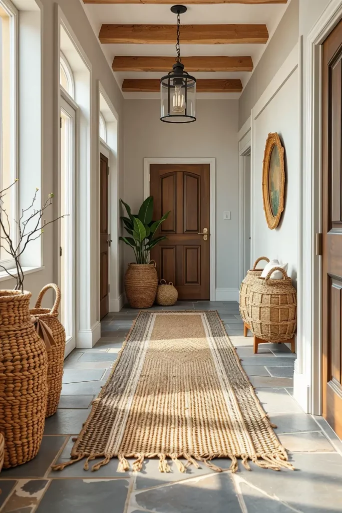 65 Earthy Hallway Styling Tips to Create a Warm and Natural Entryway