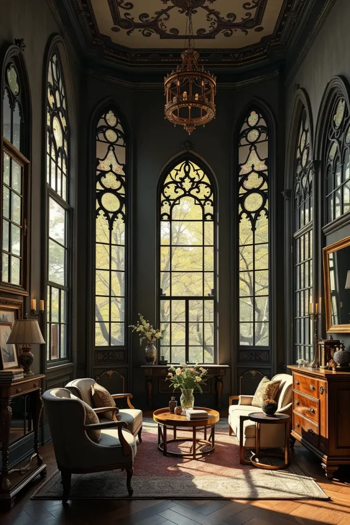 64 Gothic Living Room Arches and Windows: Elegant Design Ideas