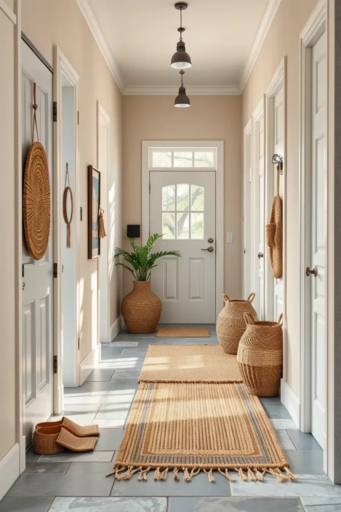 65 Earthy Hallway Styling Tips to Create a Warm and Natural Entryway