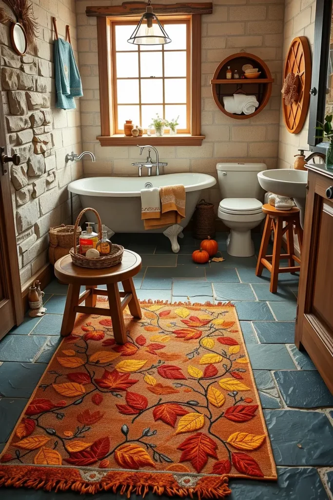 64 Rustic Bathroom Fall Makeover Ideas for a Cozy Seasonal Refresh