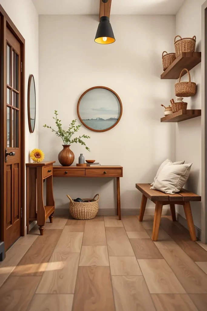 65 Earthy Hallway Styling Tips to Create a Warm and Natural Entryway