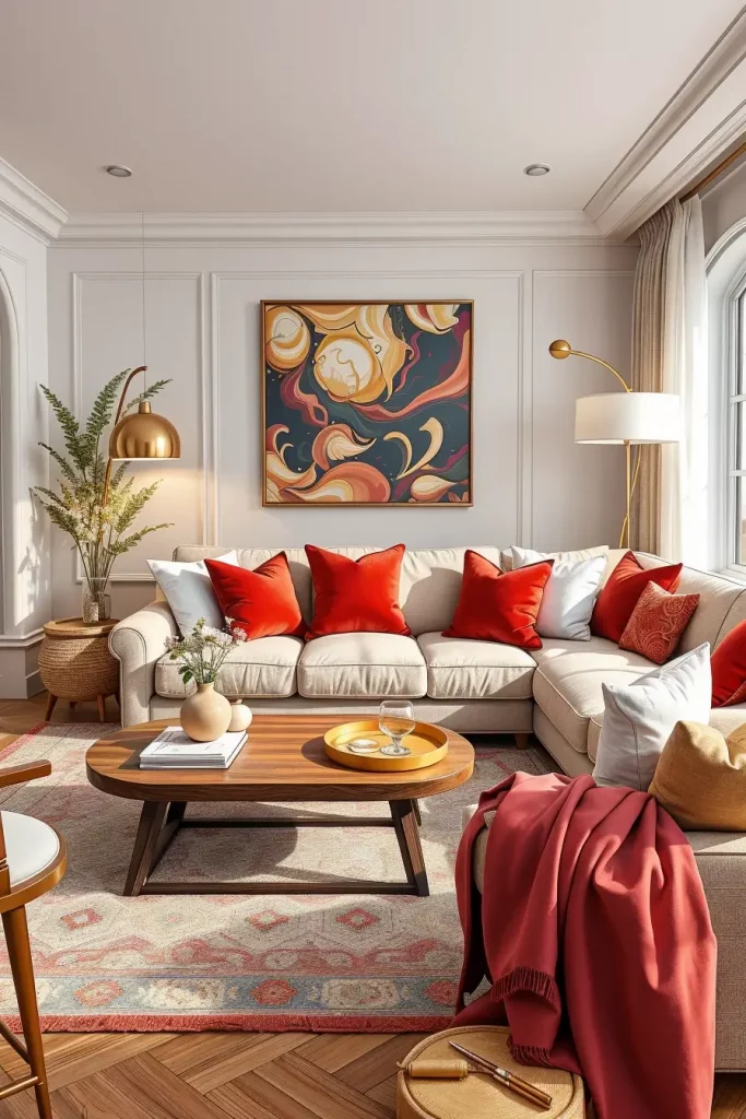 64 Cherry Coded Living Room Color Palette Ideas for Modern Interiors