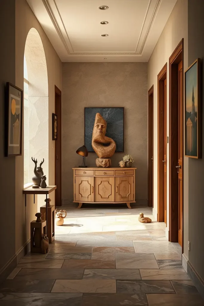 65 Earthy Hallway Styling Tips to Create a Warm and Natural Entryway