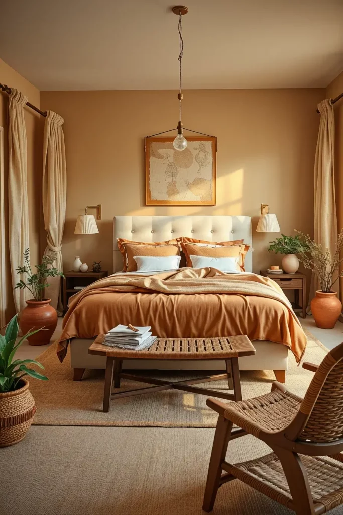 65 Terracotta and Tan Bedroom Ideas for a Warm and Elegant Interior