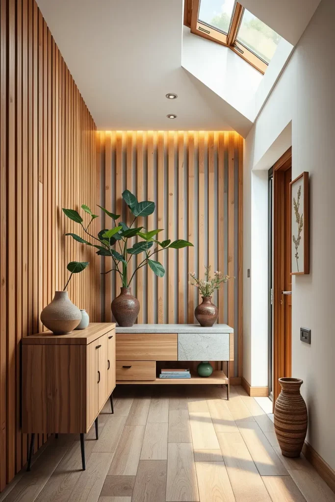 62 Modern Hallway Design With Natural Materials: Stylish Ideas for a Timeless Home