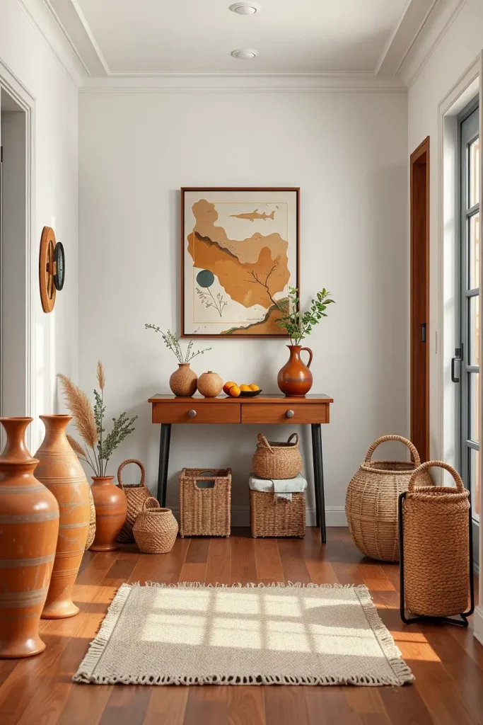 65 Earthy Hallway Styling Tips to Create a Warm and Natural Entryway