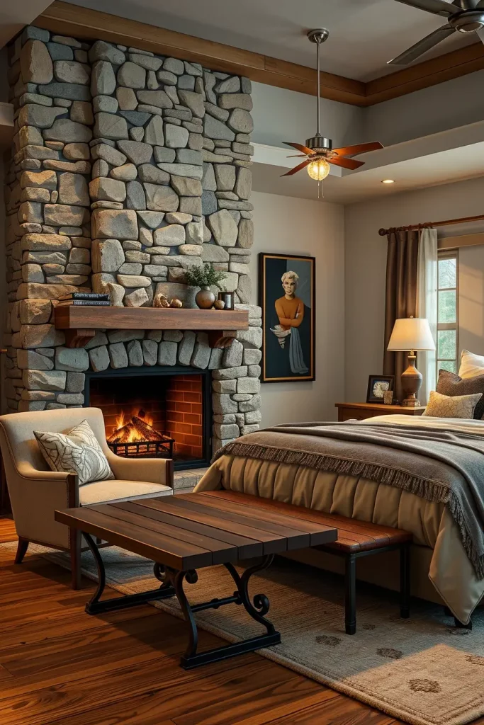 Stone Fireplace Bedroom: Cozy and Modern Design Ideas for Every Style