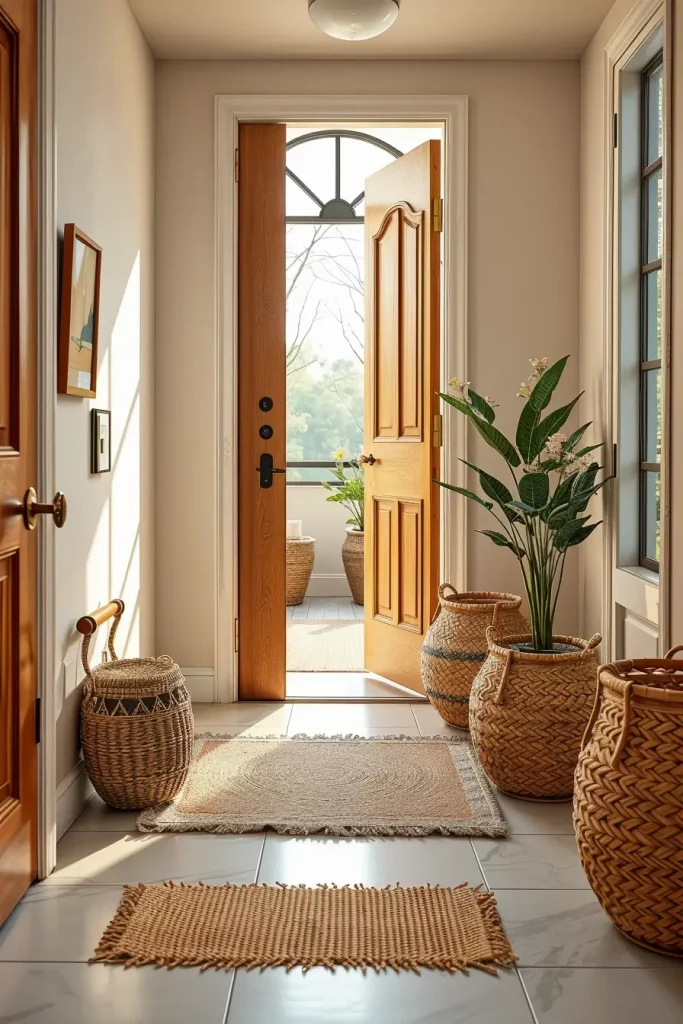 65 Earthy Hallway Styling Tips to Create a Warm and Natural Entryway
