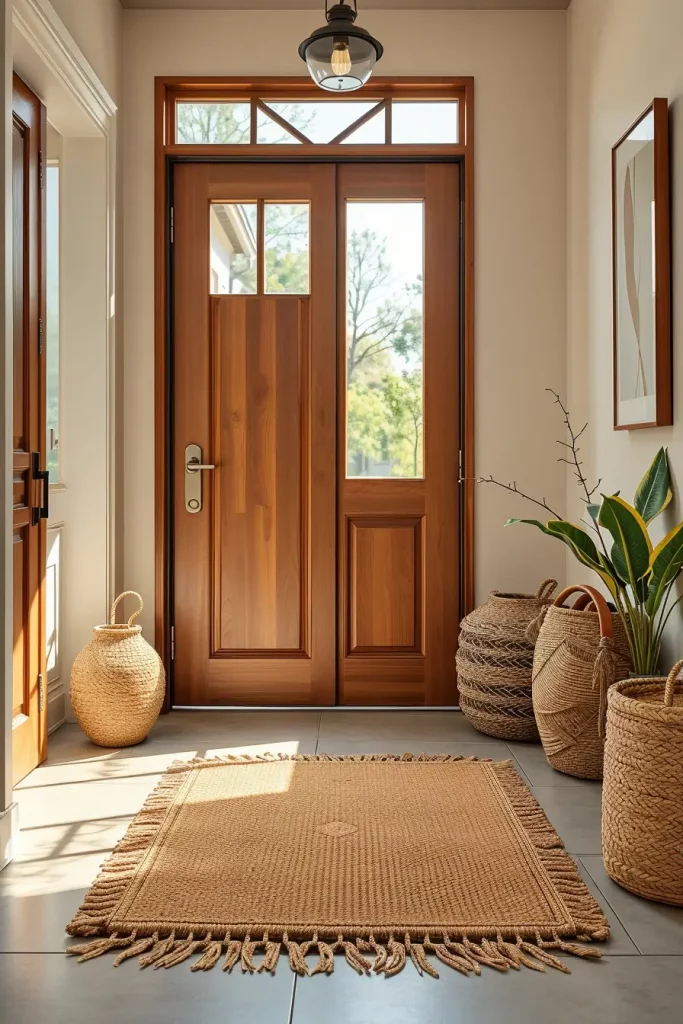 65 Earthy Hallway Styling Tips to Create a Warm and Natural Entryway