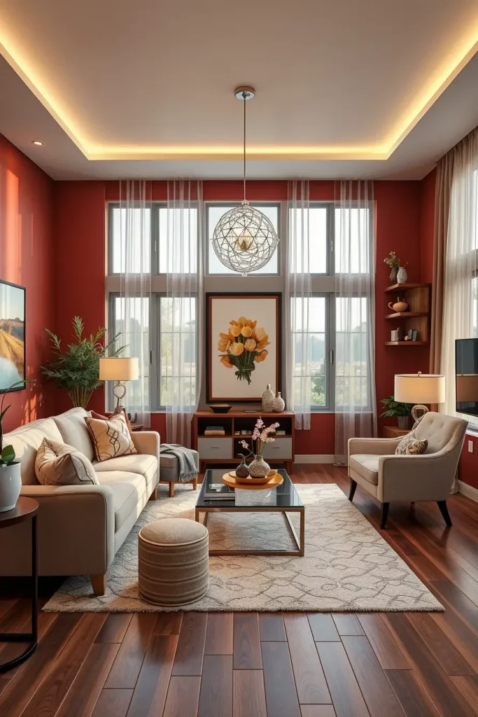 64 Cherry Coded Living Room Color Palette Ideas for Modern Interiors