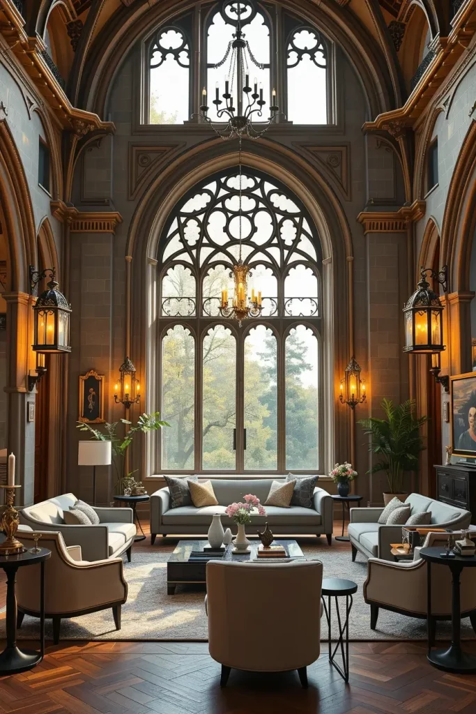 64 Gothic Living Room Arches and Windows: Elegant Design Ideas