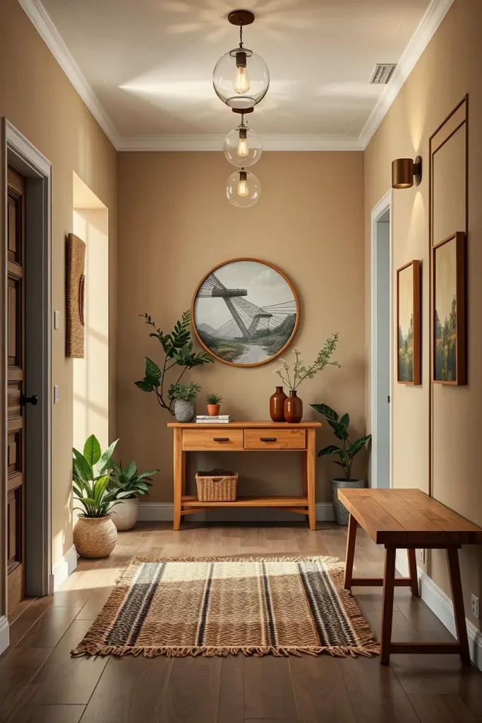 65 Earthy Hallway Styling Tips to Create a Warm and Natural Entryway