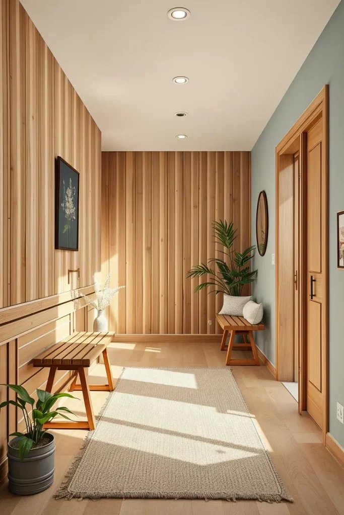 62 Modern Hallway Design With Natural Materials: Stylish Ideas for a Timeless Home