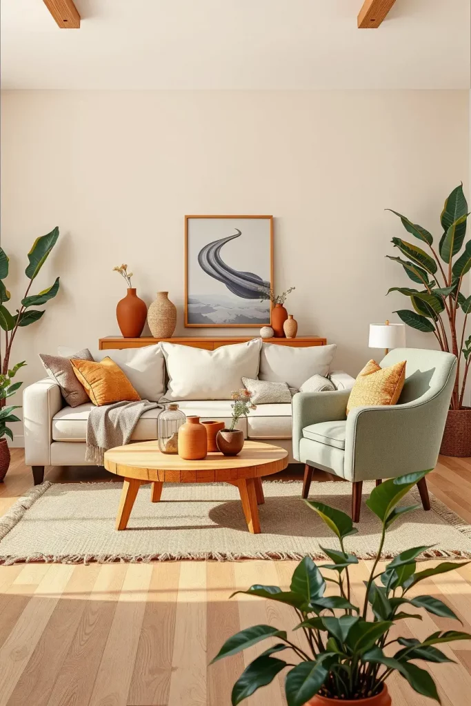64 Earth-Tone Living Room Ideas for a Warm and Natural Home