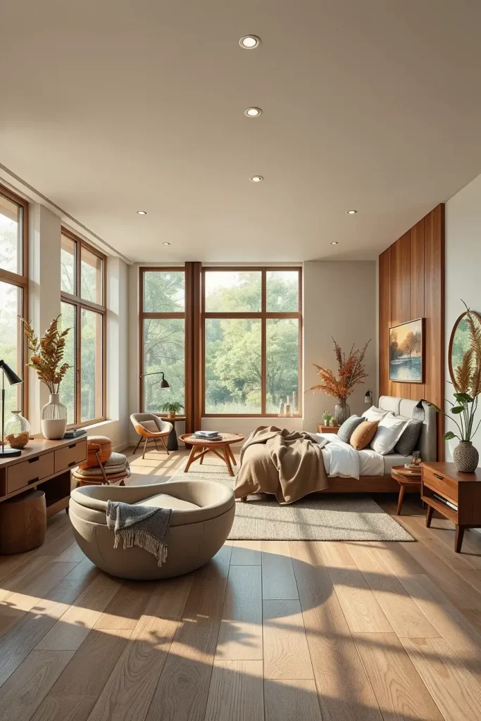 62 Bedroom With Organic Shapes And Natural Tones: Calming Design Ideas