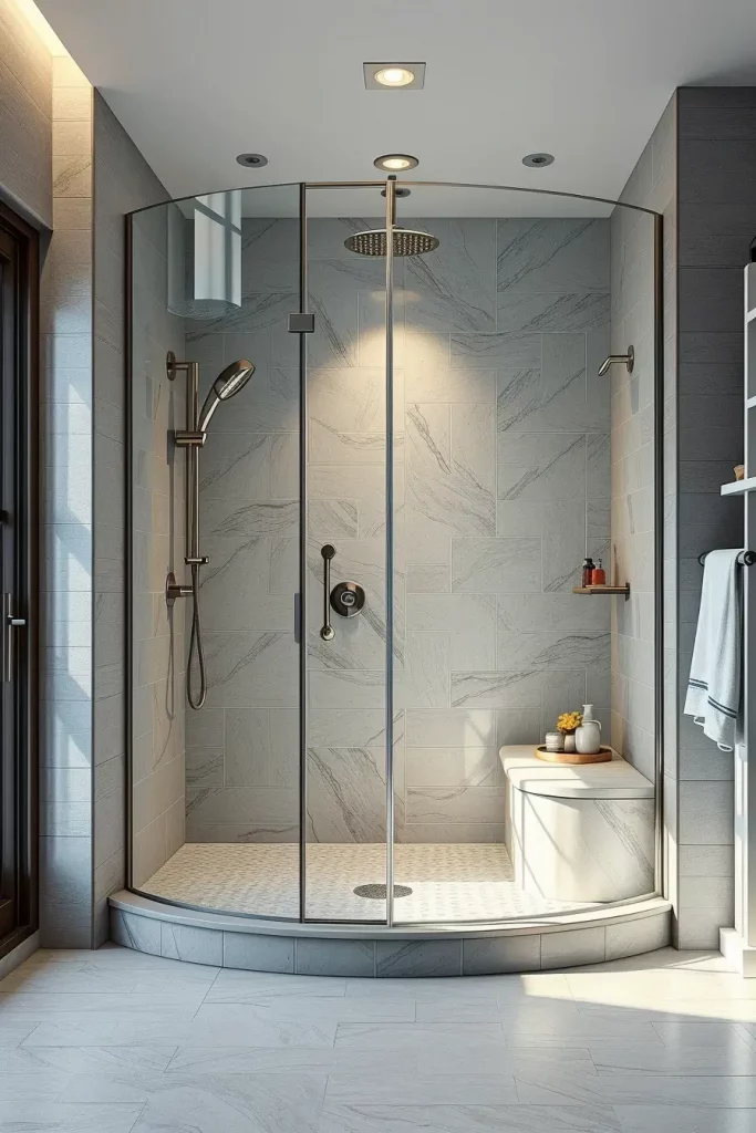 64 Curved Bathroom Decor Ideas to Transform Your Space with Soft Geometry
