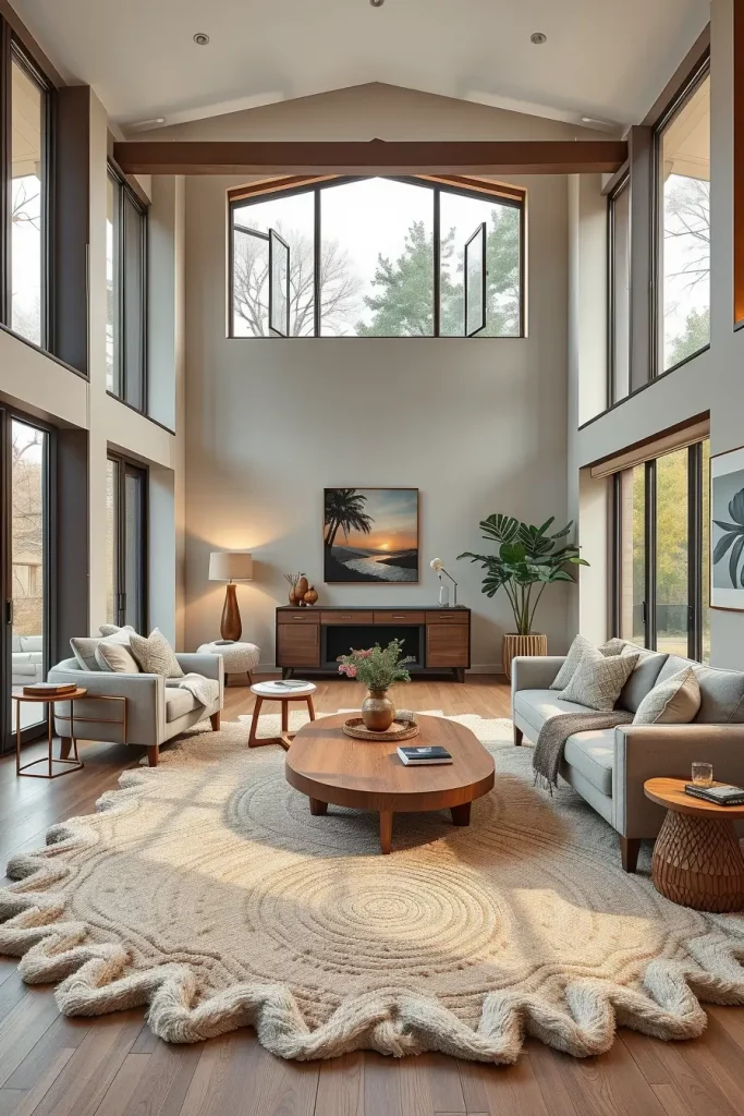64 Living Room With Organic Shapes and Natural Tones: Stylish and Cozy Ideas