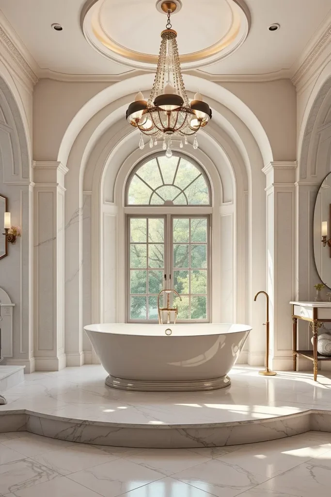 64 Curved Bathroom Decor Ideas to Transform Your Space with Soft Geometry